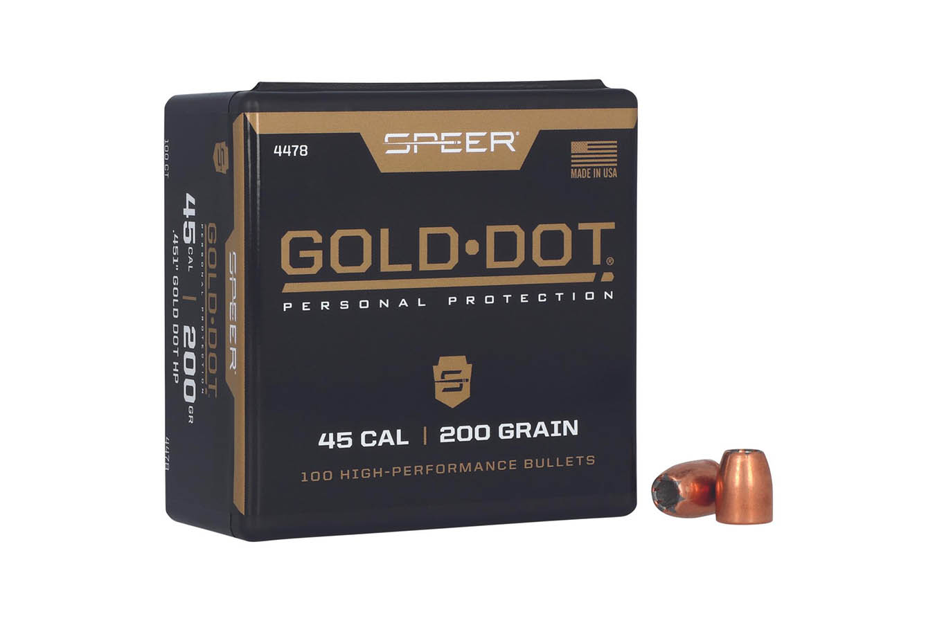 SPEER RELOADING .451 Caliber 200gr Gold Dot Bullet 100/Box
